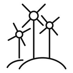 Poster - eco wind power plant icon. outline eco wind power plant vector icon for web design isolated on white