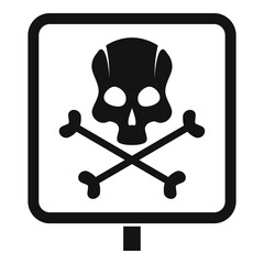 Sticker - Biohazard danger icon. Simple illustration of biohazard danger vector icon for web design isolated on white background