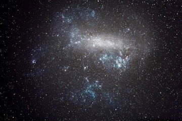 a view of the large magellan cloud galaxy companion from the southern hemisphere with millions of st