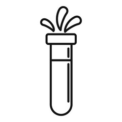 Poster - Biohazard test tube icon. Outline biohazard test tube vector icon for web design isolated on white background