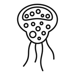 Poster - Lab bacteria icon. Outline lab bacteria vector icon for web design isolated on white background
