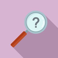 Poster - investigator question magnifier icon. flat illustration of investigator question magnifier vector ic