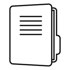 Poster - Investigator folder icon. Outline investigator folder vector icon for web design isolated on white background