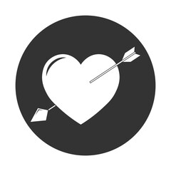 Simple illustration of heart icon for St. Valentines Day