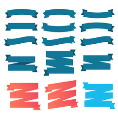 Wall Mural - set of ribbons for anniversary. banner ribbon vector