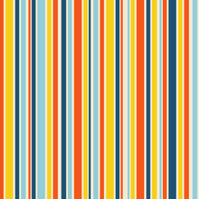 Stripe Seamless Pattern. Multi Color Stripes Background. Retro Colors. 1960s 1970s Mid Century Style.