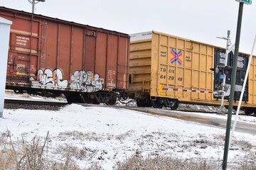 Wall Mural - Train Cars