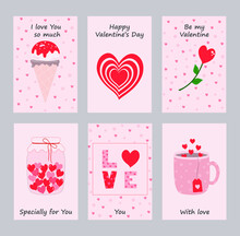 Set Of Valentine Cards