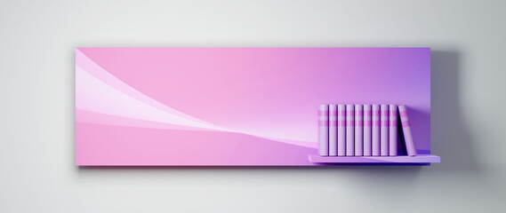 Poster - Education concept. 3d of books on white background. Modern flat design isometric concept of Education for website and mobile website. Page template. Back to school, banner design template.