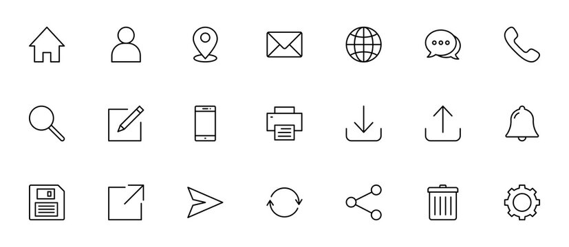 Website icon set. for computer, web and mobile apps