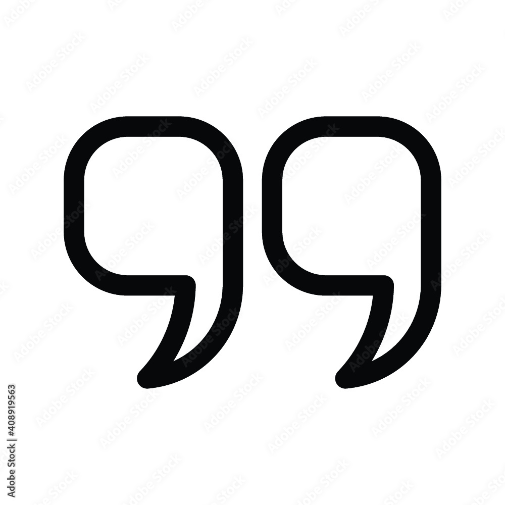 quotation mark icon vector Stock Vector | Adobe Stock