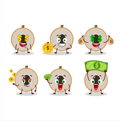 Sticker - Slice of longan cartoon character with cute emoticon bring money