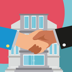 Wall Mural - business businessmen handshake teamwork agreement