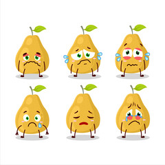 Wall Mural - Pomelo cartoon in character with sad expression