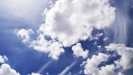 Wall Mural - sunshine on blue sky with clouds