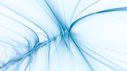 Fototapete - Abstract digital technology background. Dynamic lines composition. Detailed generative fractal graphics.
