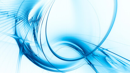 Aufkleber - Abstract digital technology background. Dynamic lines composition. Detailed generative fractal graphics.