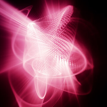 Abstract red and black background. Fractal graphics 3d illustration.