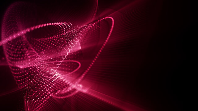 Abstract red and black background. Fractal graphics 3d illustration.