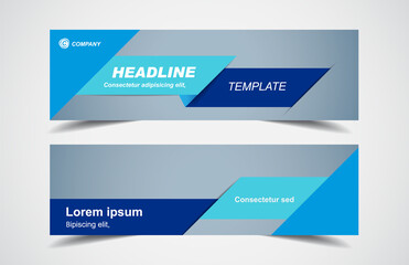 Wall Mural - set of modern design - vector web banners design background or header templates, horizontal advertis