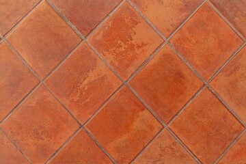 Poster - Brown porcelain floor tiles pattern and background seamless