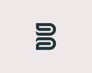Aufkleber - Modern simple B logo letter sign vector design.