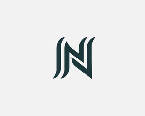 Aufkleber - Letter N logo modern sign vector design.