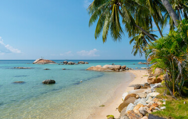 Wall Mural - Sand beach at tropical island, Thailand