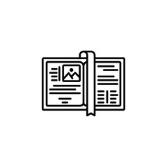 Poster - bookmark, book and website icon. internet marketing icon. perfect to logo, presentation template, website, application, and more product. vector icon design line style