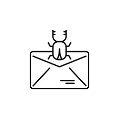 Poster - spam, mail and bug icon. internet marketing icon. perfect to logo, presentation template, website, application, and more product. vector icon design line style
