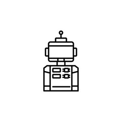 Poster - bot, robot and consultant icon. internet marketing icon. perfect to logo, presentation template, website, application, and more product. vector icon design line style