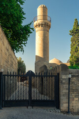 Wall Mural - Empty street in old city Icheri Sheher of Baku, Azerbaijan. Architecture of Old city Baku. Inner City buildings.