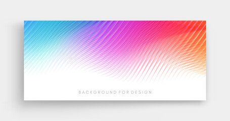Wall Mural - Abstract wavy background with dynamic effect. Modern screen design for mobile app and web. 3d vector illustration for brochure, banner, flyer or presentation.