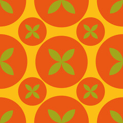 Poster - Warm retro colors seamless vector repeat pattern print background