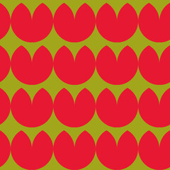 Poster - Warm retro colors seamless vector repeat pattern print background