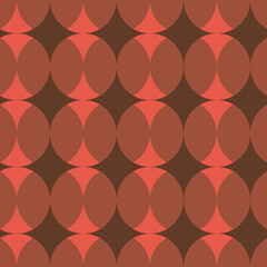 Poster - Warm retro colors seamless vector repeat pattern print background