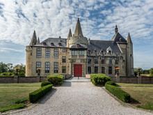 Laarne, Belgium - September 22 2019: Kasteel Van Laarne (Laarne Castle), On A Sunny Autumn Day