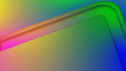 Poster - Abstract background of graphic elements - frame and background in different colours gradient with space for your text - 3D Illustration