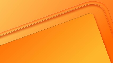Poster - Abstract background of graphic elements - frame and background in orange gradient with space for your text - 3D Illustration
