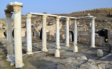 Ruins of the ancient city of ancient Hierapolis