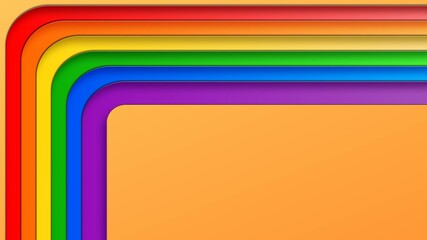 Poster - Abstract background of graphic elements - frames in rainbow colors with space for your text - 3D Illustration