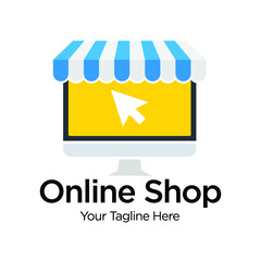 Poster - Online Shop Logo designs Template, Vector illustration 