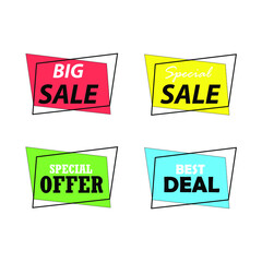 Poster - sales design in a flat, isolated and trendy style. Sales design background for your website design logo, application, UI. Vector icon illustration, EPS10.
