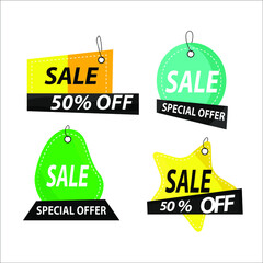 Poster - sales design in a flat, isolated and trendy style. Sales design background for your website design logo, application, UI. Vector icon illustration, EPS10.