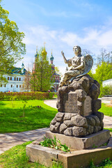 Poster - The tombstone with an angel in Novodevichy Convent in Moscow, Russia