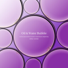 Wall Mural - oil drops on a water surface abstract background.