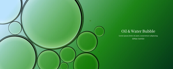 Wall Mural - oil drops on a water surface abstract background.