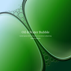 Wall Mural - oil drops on a water surface abstract background.