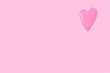 Sweet Valentine’s Day. Pink background and pink heart.
