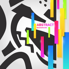 Poster - Modern abstract art geometric background in flat style.